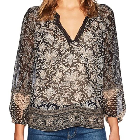 Joie Jahaira Silk Long Sleeve Blouse - Picture 4 of 5